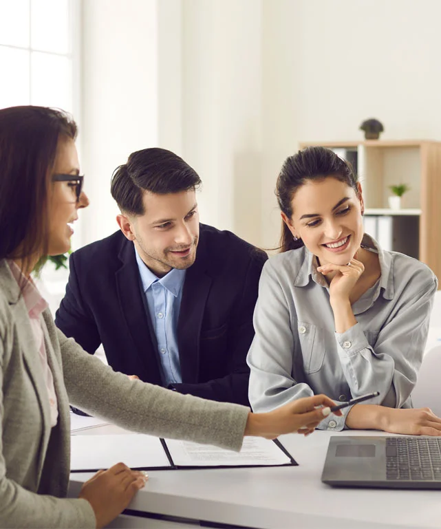 Professional team working together